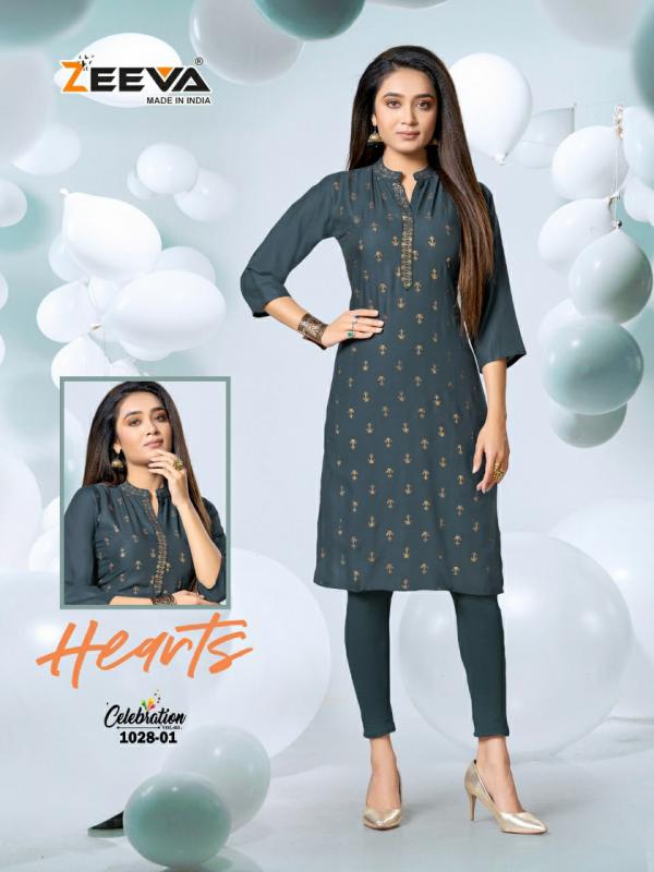 Zeeva Celebration Vol 3 Rayon Designer Kurti Collection